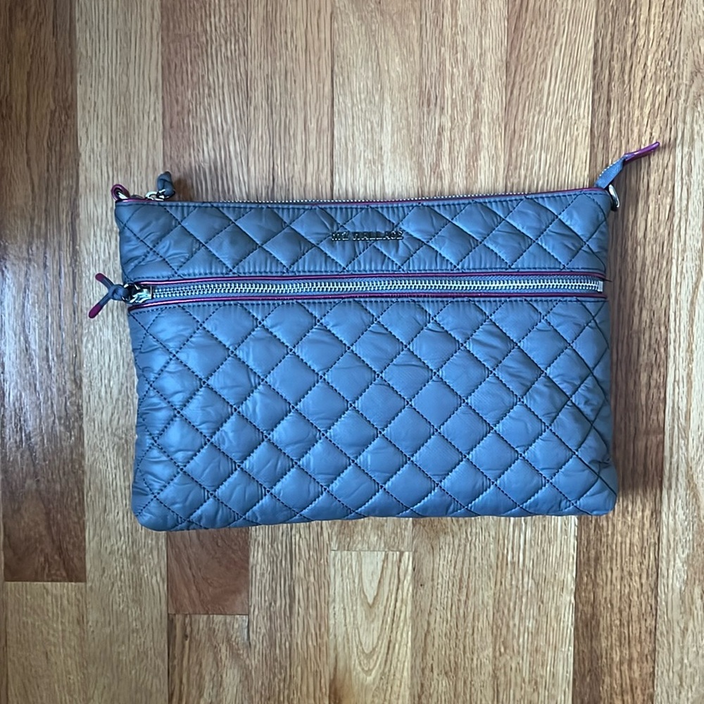 Brand New MZ Wallace Crosby Crossbody with metallic pink trim